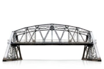 Bridge architecture steel white background.