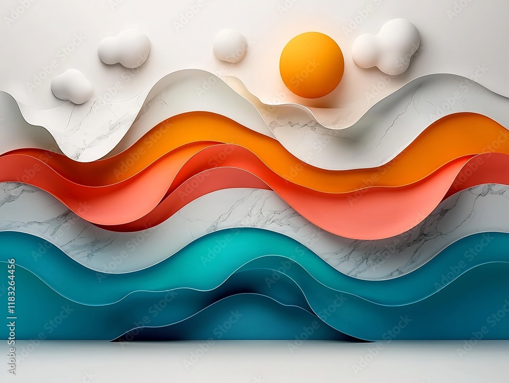 Poster luxurious marble patterned abstract art with elegant flowing forms intricate geometric textures and 