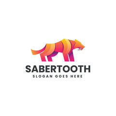 Saber Tooth Gradient Colorful Logo