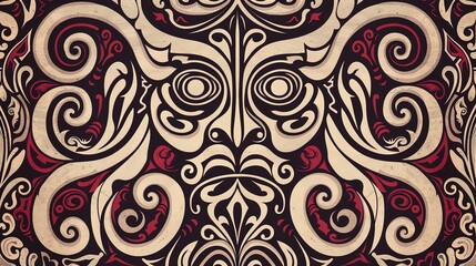 maori tattoo seamless pattern wallpaper