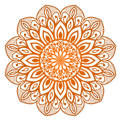 Islamic Border Mandala Gold Pattern 