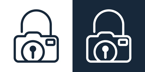 lock camera logo creative Logo icon logo abstract vector illustration