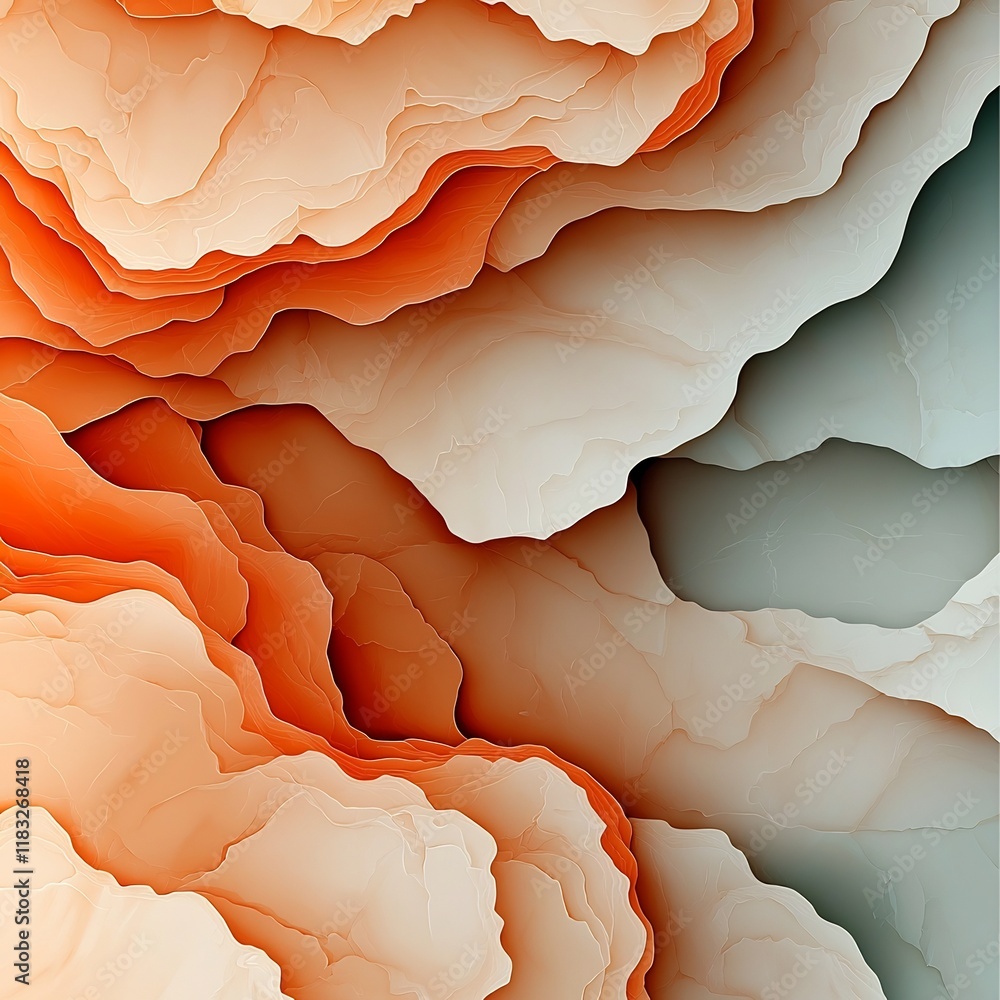 Poster mesmerizing marble like geometric abstract artwork with flowing organic swirls and intricate pattern