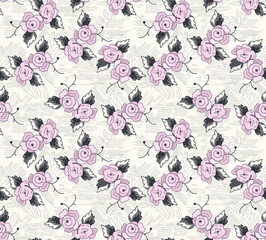 ALL OVER DESIGN . FLOWER ALL OVER. digital printing textile pattern wallpaper colorful flower with watercolor background-illustration, seamless pattern