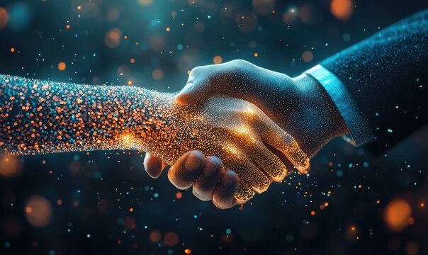 Customer retention strategies illustrated through handshake concept - Powered by Adobe