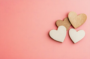 Fototapeta premium heart shaped cookies on the background