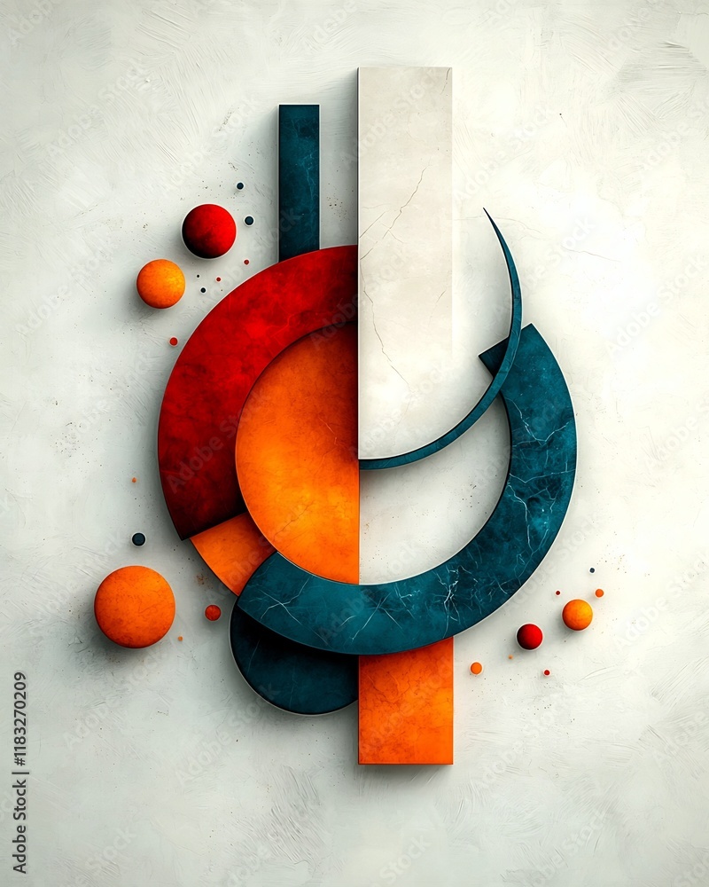 Poster elegant geometric abstract with captivating interplay of light and shadow refined marble like surfac