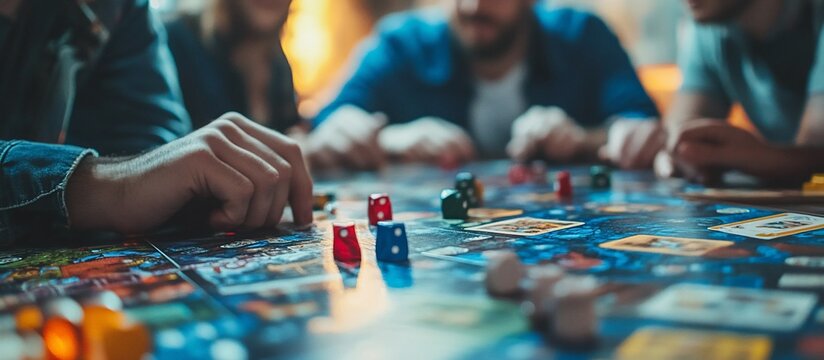 Friends Gathering for a Board Game Night