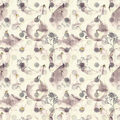 Seamless Colorful tie dye shibori print. Seamless hand drawn batik pattern.Rug textured background. Modern batik wallpaper tile. Watercolor pattern for fabric, clothes, wallpaper. Ethnic design.