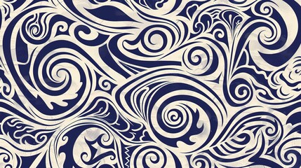 maori tattoo seamless pattern wallpaper