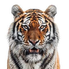 Fototapeta premium Close-up of a tiger isolated on transparent background