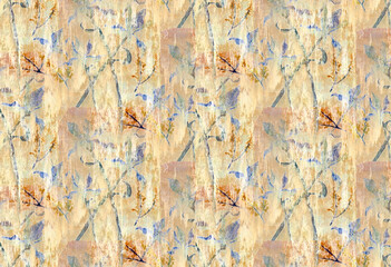 Seamless Colorful tie dye shibori print. Seamless hand drawn batik pattern.Rug textured background. Modern batik wallpaper tile. Watercolor pattern for fabric, clothes, wallpaper. Ethnic design.