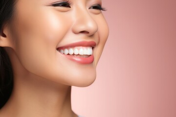 Fototapeta premium Teeth woman Asian smiling.