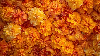 Fototapeta premium marigold seamless pattern wallpaper