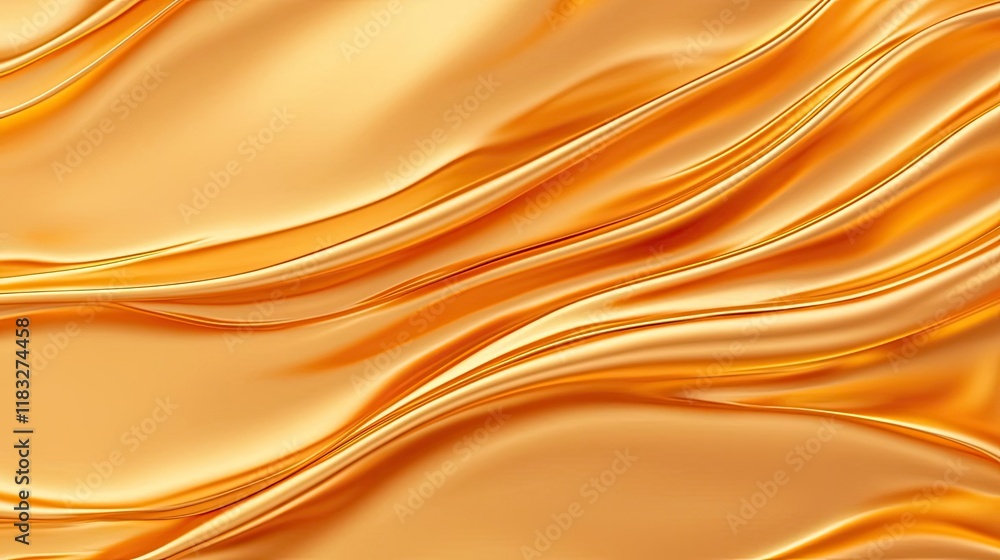 Aufkleber Gold abstract background concept. Textured golden fabric waves creating an elegant and luxurious visual effect.