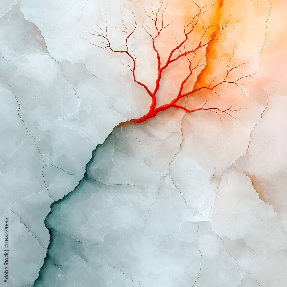 Poster closeup of a marble like stone surface with elegant natural patterns smooth and polished texture int