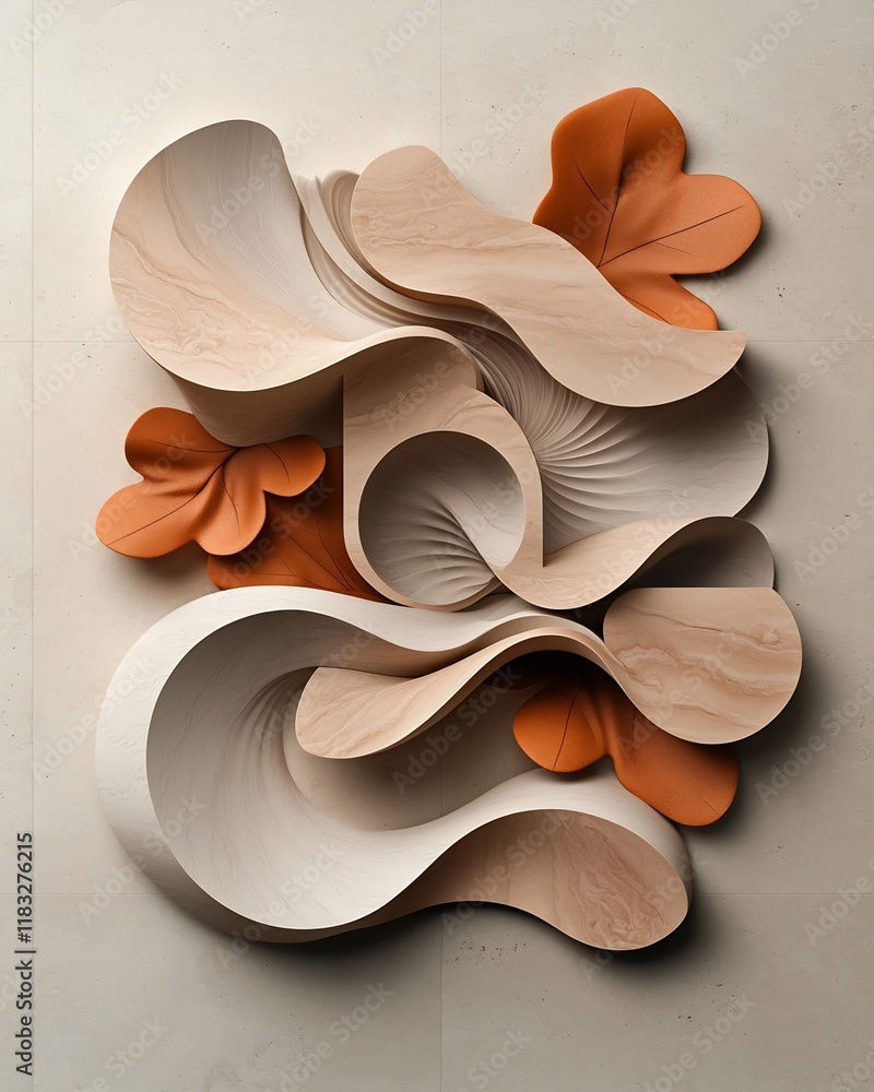 Poster captivating marble inspired textured surface featuring a dynamic abstract design of undulating organ