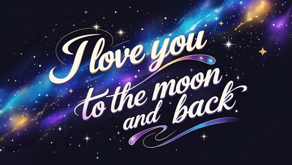 I Love You To The Moon And Back Galaxy Art