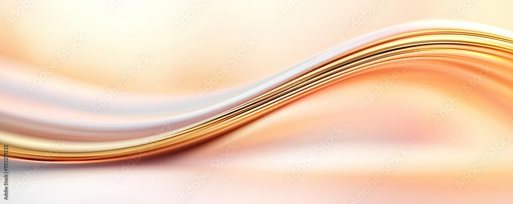 Poster Gold abstract background concept. Abstract wave design with soft colors, creating a soothing and modern aesthetic.