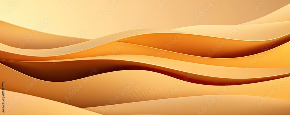 Poster gold abstract background concept. abstract waves in warm orange tones create a soothing and modern d