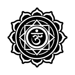 Chakra reiki icon in filled style