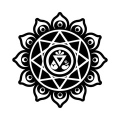 Healing chakra icon in solid style