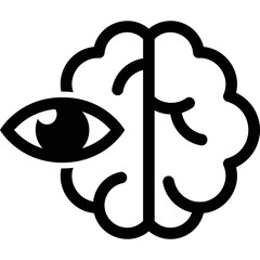 Simple vector icon brain