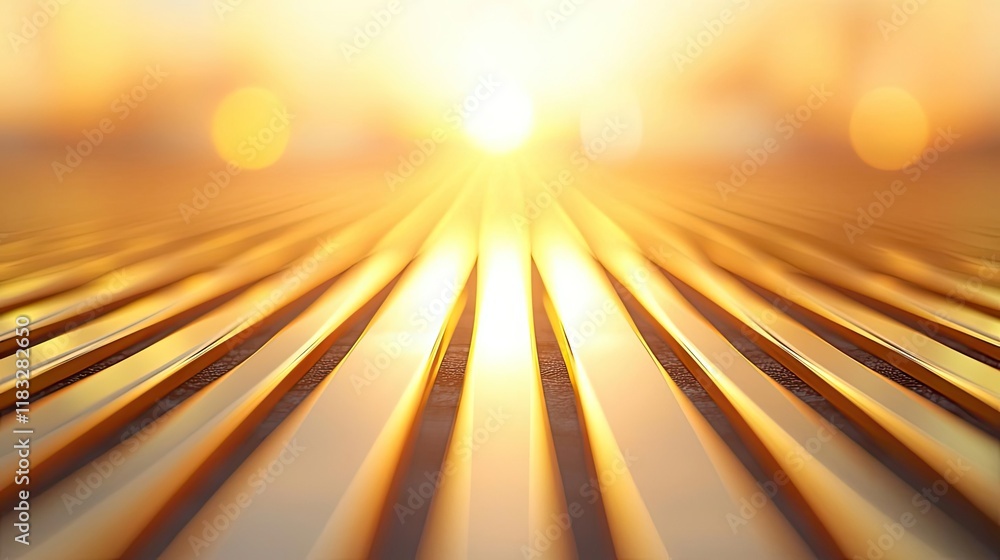 Poster gold abstract background concept. golden sunset over a surface, creating a warm and tranquil atmosph