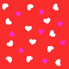 Seamless background with colorful hearts. Beautiful heart background for valentine festival. Backdrop wallpaper concept. Geometry shape abstract tie-dye wallpaper.