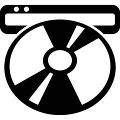 Simple vector icon optical drive
