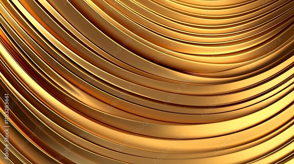 Poster gold abstract background concept. beautiful wavy golden texture with smooth lines for elegant design