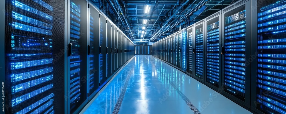 Aufkleber Visualize a techforward business concept with global cloud computing, ecoconscious data centers, and resilient backup mechanisms