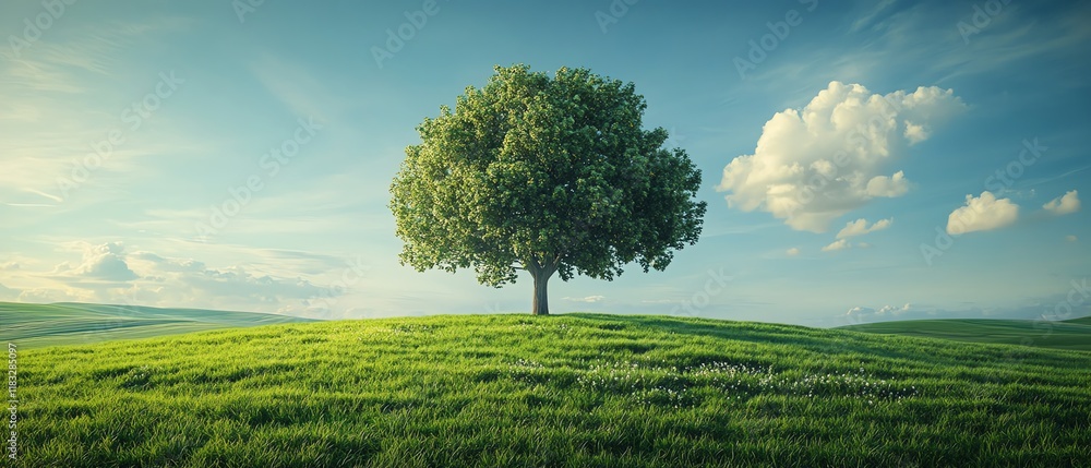 Poster Create a visionary tech hub that integrates ecofriendly energy solutions, advanced cloud computing, and smart data management for a green future