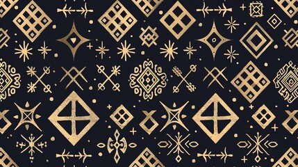 nordic runes seamless pattern wallpaper