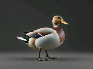 Obraz premium Baby cute duck cartoon 3d cartoon illustration