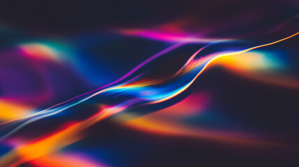 Colorful prismatic light leaks with rainbow bokeh effect