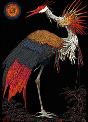 heron in the night