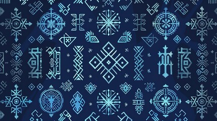 nordic runes seamless pattern wallpaper