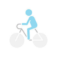 Obraz premium Cycling icon in flat color style