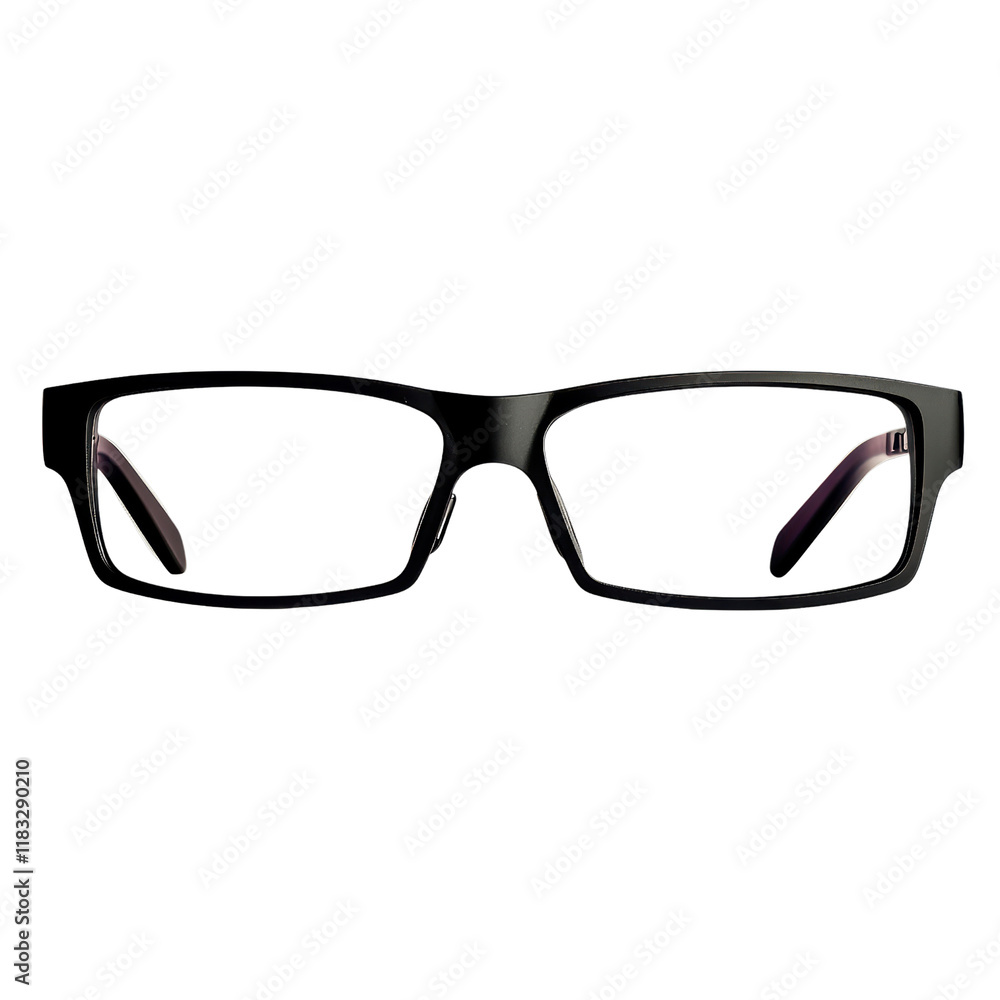 Poster minimalistic black 3d glasses with a simple design for modern viewing experiences