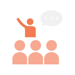 campaign icon in flat color style