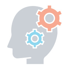 Knowledge, idea, smart icon in flat color style