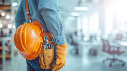 Construction worker in professional attire