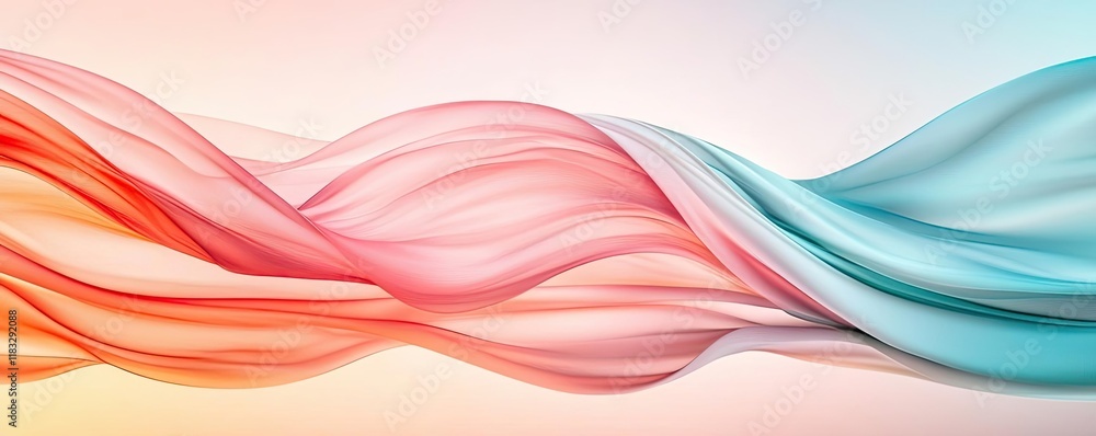 Aufkleber Scenery abstract background idea. Abstract smooth waves in vibrant colors create a dynamic and modern background.