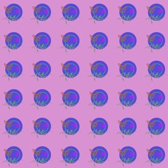 Abstract Circular Pattern on Pink