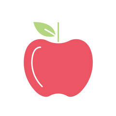 Apple icon in flat color style