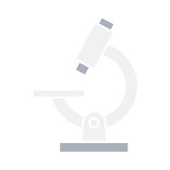 Microscope icon in flat color style