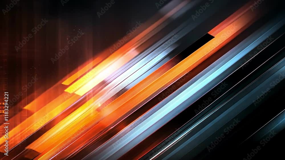 Poster abstract lines of light in dynamic motion showcasing modern digital energy.