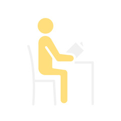 Fototapeta premium Reading icon in flat color style