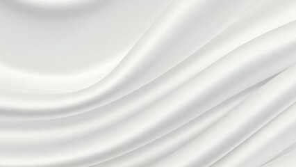 Fototapeta premium Smooth White Fabric Drape with Elegant Texture